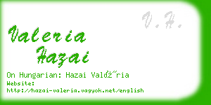 valeria hazai business card